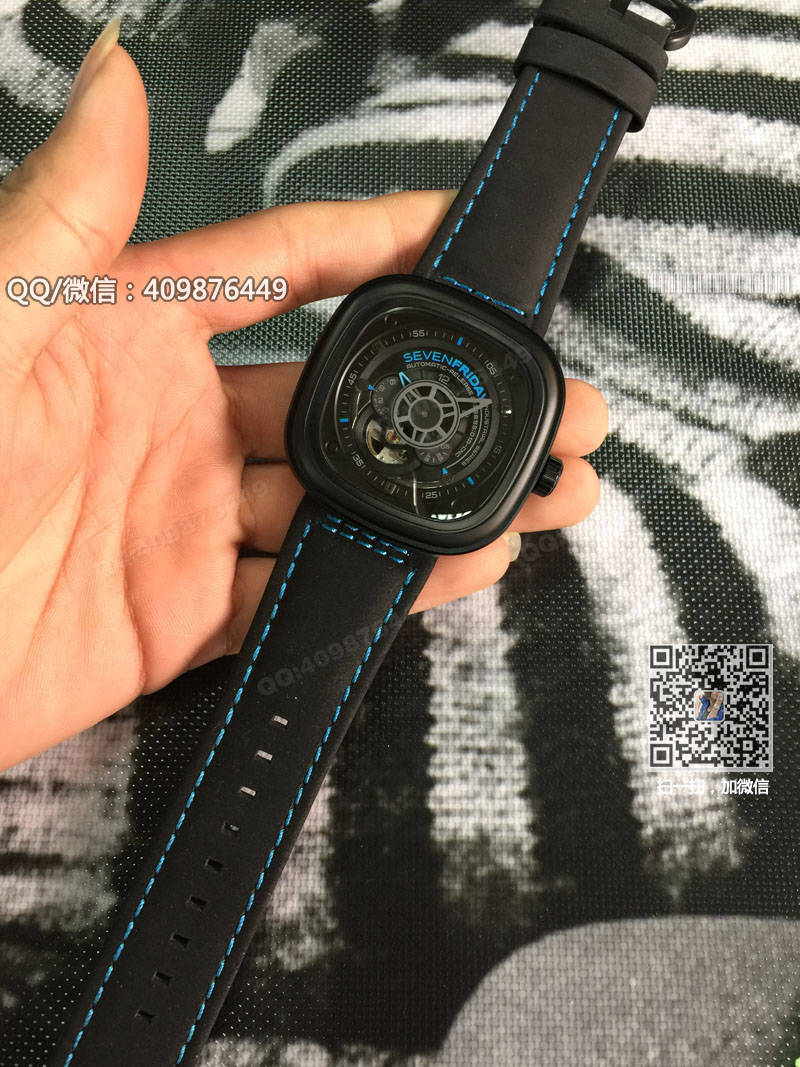 【一比一】七個星期五 SevenFriday PRIOR'S VOICE PVD外殼 黑色表帶